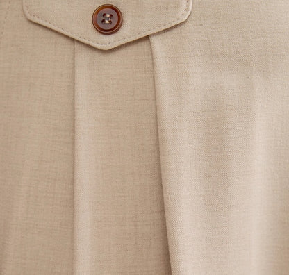 Men’s Italian Naples High-Waist Suit Pants – Elegant Formal Business Trousers