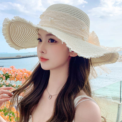 New Sweet Big Bow Sun Protection Hat Children