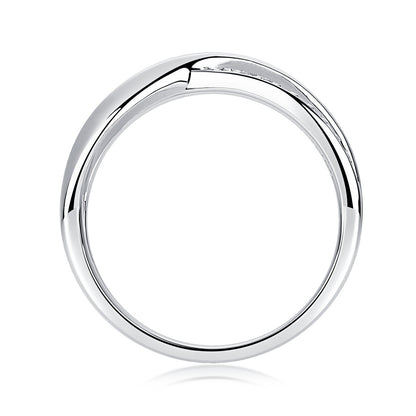 Wrap Around The Diamond Ring Luxury Fashion Set Moissanite Silver Ring