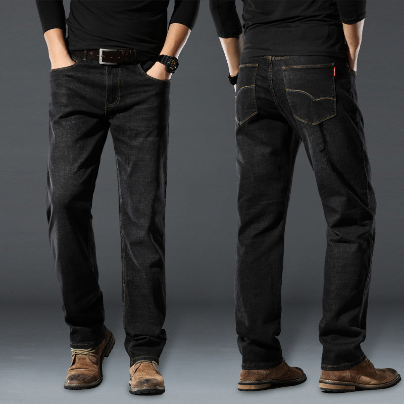 High Elastic Loose Fit Men's Jeans – Spring & Autumn Casual Denim | NYLIXA