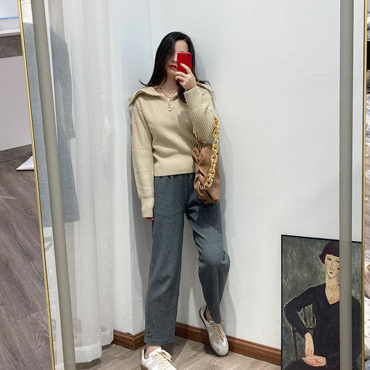 Loose pullover casual bottoming shirt