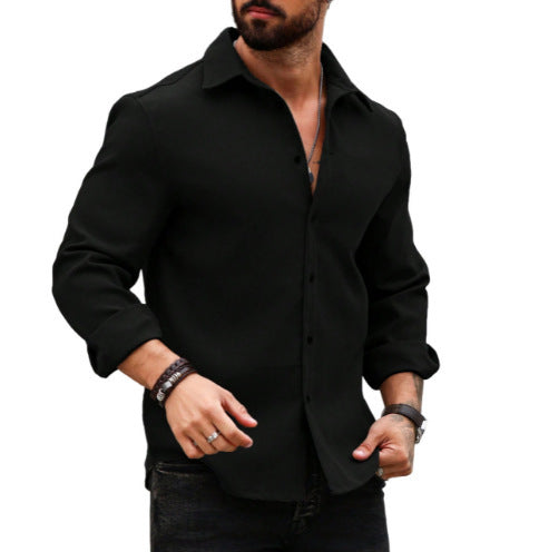 Men’s Cotton-Linen Long-Sleeve Printed Shirt – Breathable & Stylish