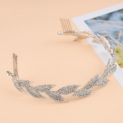 Retro Leaf Crown Jewelry Bride Hairband