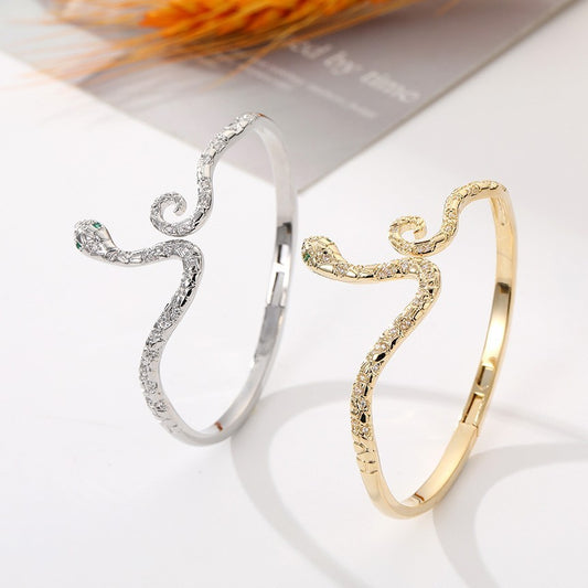 Retro Distressed Simulated Snakes Bracelet Punk Snake Bracelet