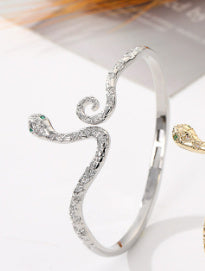 Retro Distressed Simulated Snakes Bracelet Punk Snake Bracelet