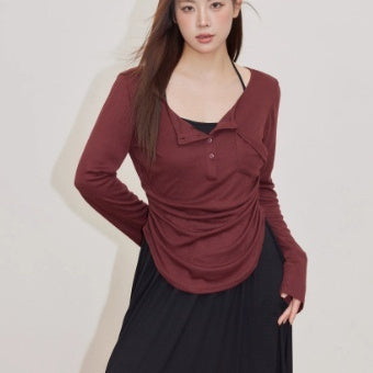 Sweet And Spicy Slimming Long Sleeved Top Slimming Dress Set
