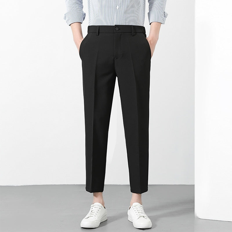 Men’s 9/10 Length Straight Suit Pants – Casual Smart-Fit Trousers for Modern Style | NYLIXA