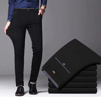 Men's Korean Style Slim Fit Stretch Suit Pants – Formal Pencil Trousers