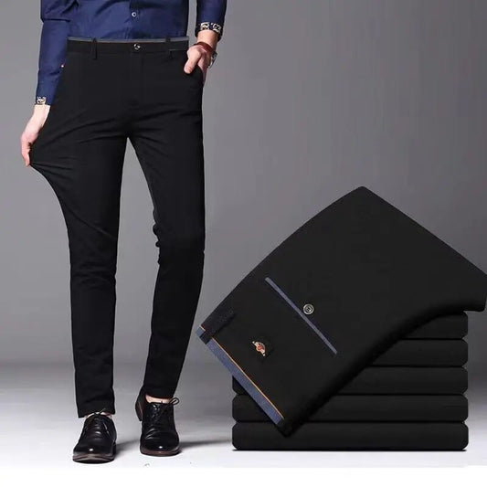Men's Korean Style Slim Fit Stretch Suit Pants – Formal Pencil Trousers