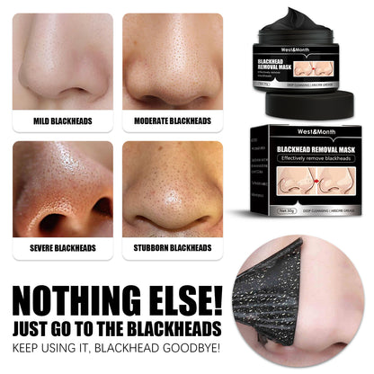 West&Month Blackhead Removal Mask, Peel Off Remove Blackhead Activated Carbon Cleansing Face Mask