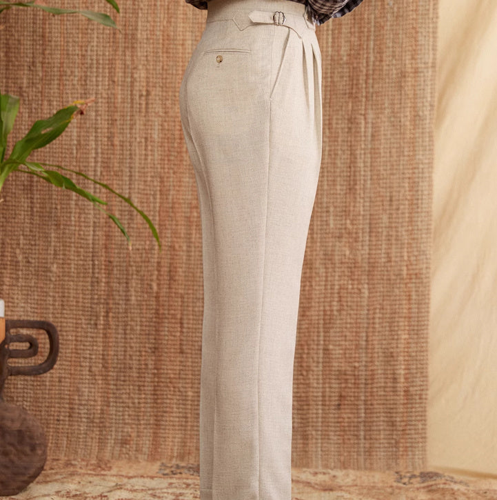 Men’s Naples Slim Fit Suit Pants – Iron-Free Business Commute Trousers
