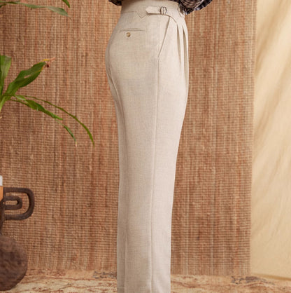 Men’s Naples Slim Fit Suit Pants – Iron-Free Business Commute Trousers
