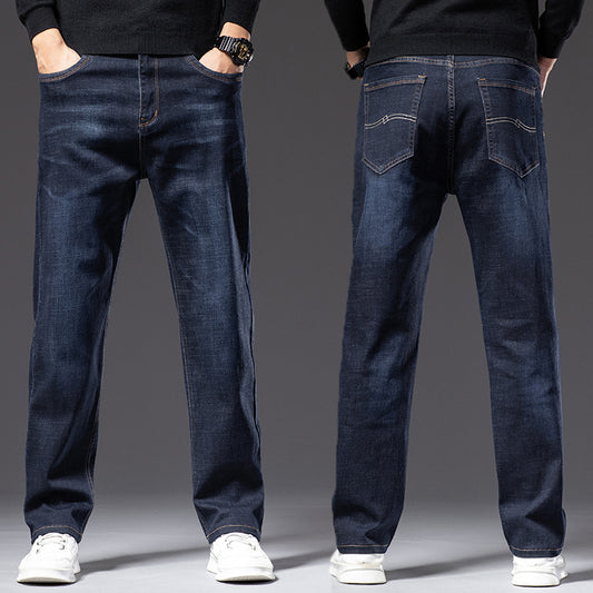 High Elastic Loose Fit Men's Jeans – Spring & Autumn Casual Denim | NYLIXA