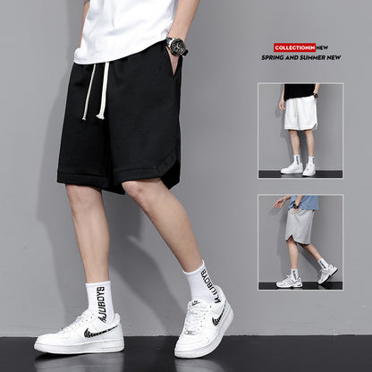 Men’s Summer Solid‑Color Five‑Point Basketball & Beach Shorts – Lightweight, Quick‑Dry & Sporty Casual