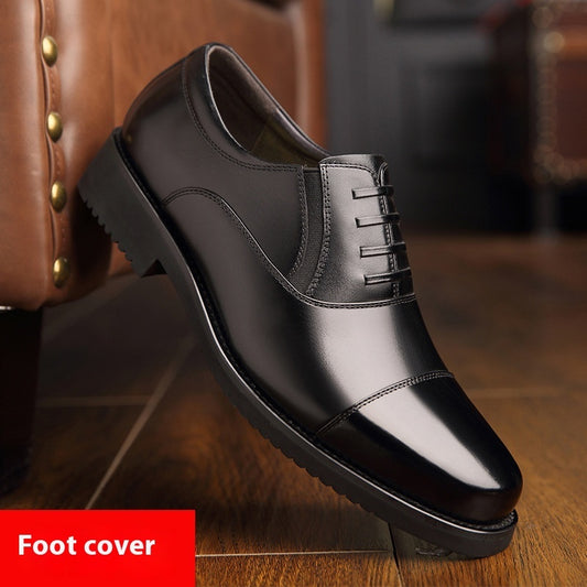 Men’s Formal Three-Segment Leather Dress Shoes – Classic Office & Grooming Style