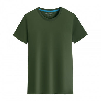 Men's And Women's Same Summer Pure Cotton Round Neck T-shirt