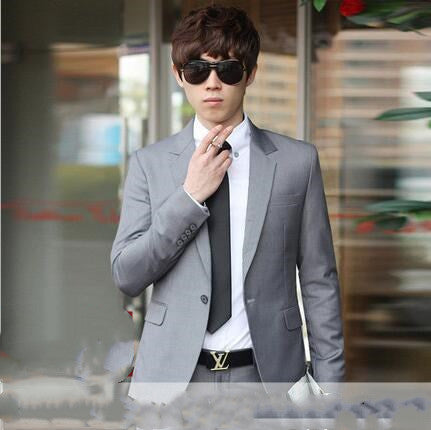 Men's Formal 3-Piece Suit – Slim Fit Business Blazer with Vest and Trousers (Black)