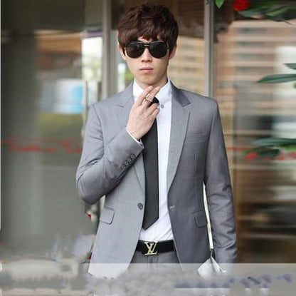 Men's Formal 3-Piece Suit – Slim Fit Business Blazer with Vest and Trousers (Black)