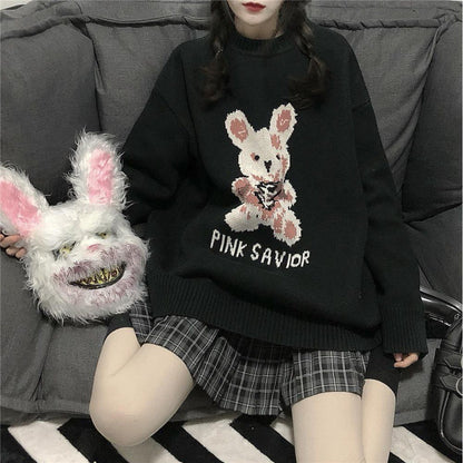 Cute rabbit sweater vest women