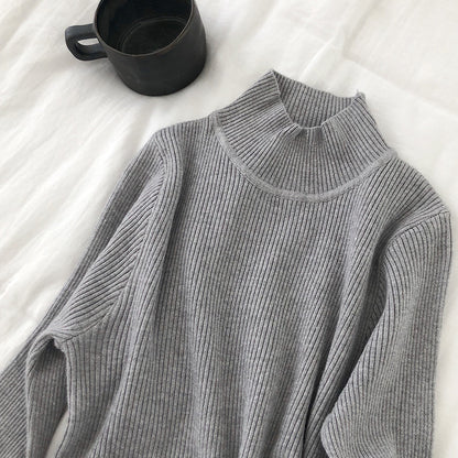White turtleneck in autumn and winter