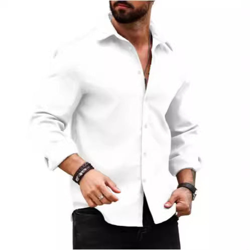 Men’s Cotton-Linen Long-Sleeve Printed Shirt – Breathable & Stylish