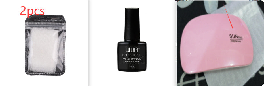 Nail Extension Fiber Set Nail Extension Gel Repair Liquid Paper-free Support Sheet