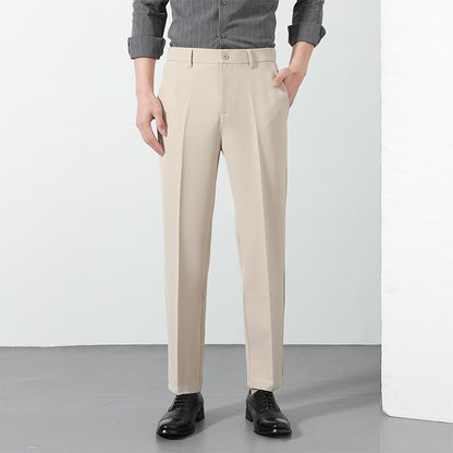 Men’s 9/10 Length Straight Suit Pants – Casual Smart-Fit Trousers for Modern Style | NYLIXA