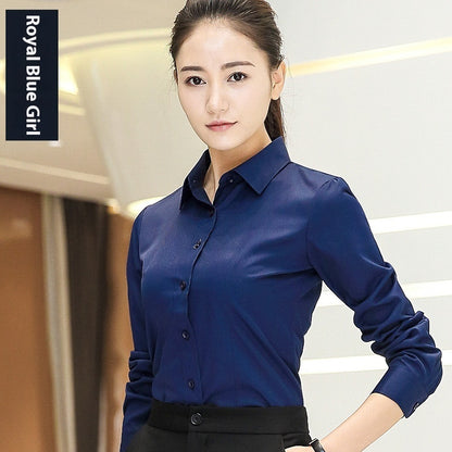 Unisex Slim-Fit Long-Sleeve Business Shirt – Matching Men's & Women's Style