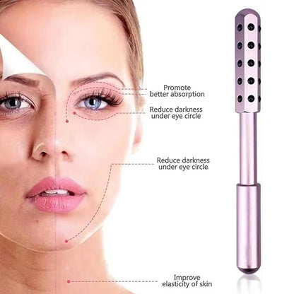 30‑Stone Germanium Beauty Stick Facial Roller – Anti‑Wrinkle Face Lift & Lymph‑Drainage Massage Wand