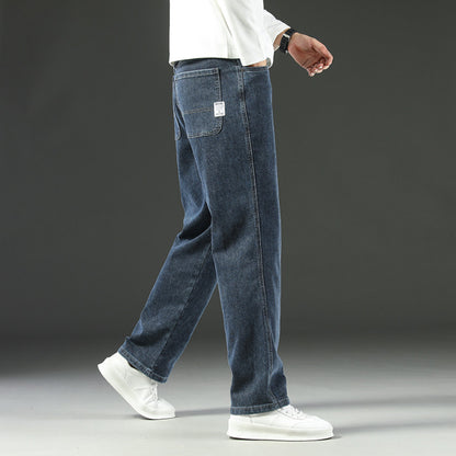 Men’s Stretch Business Jeans – Casual Loose Fit with All-Day Comfort