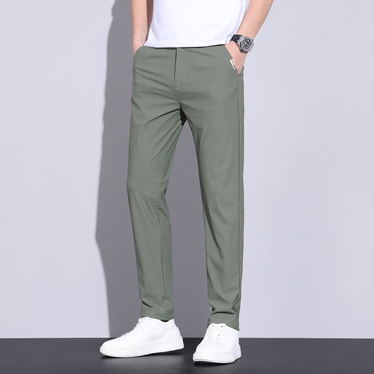 Men's High Elastic Ice Silk Quick-Drying Pants – Ultra-Light Breathable Summer Trousers