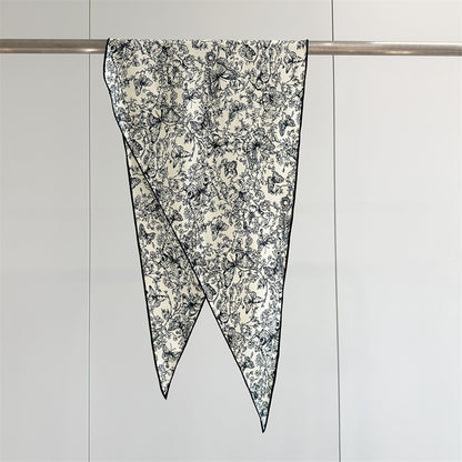 Twill Silk Scarf Women's Light Luxury