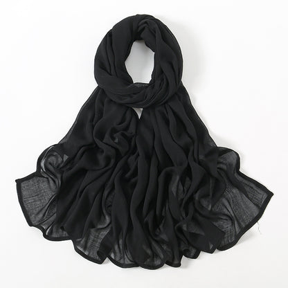 Solid Color Malay Indonesian Rayon Scarf Wide Brim Thin Modal Breathable