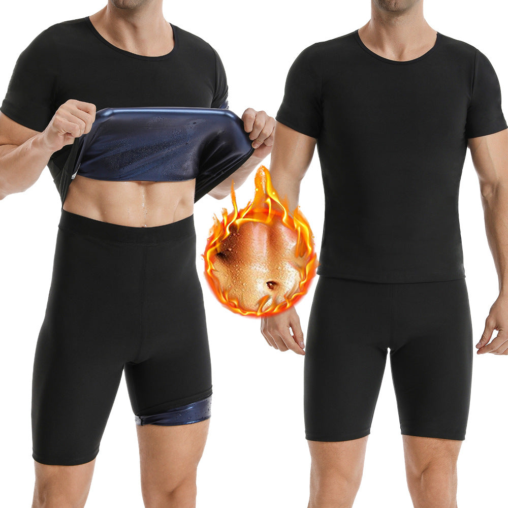 Men's Violently Sweat Suit Sports Short-sleeved Shorts Suit