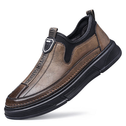 Men’s Solid-Color Casual Low-Cut Travel Shoes – Everyday Round-Toe Comfort