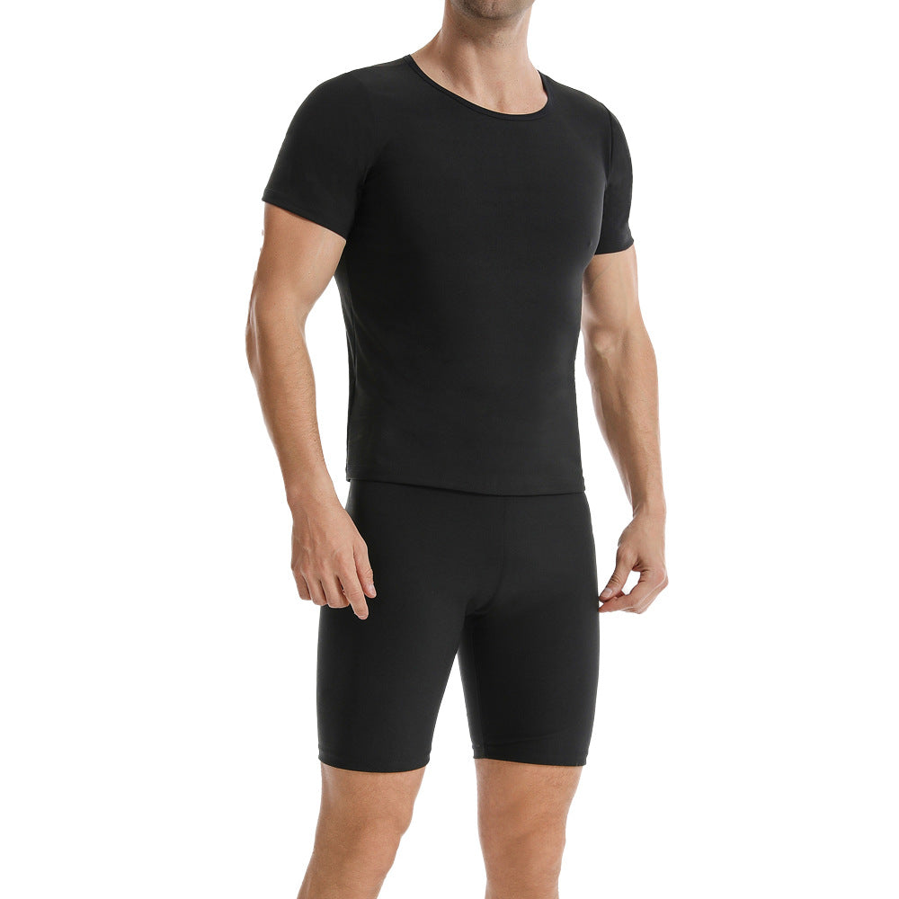Men's Violently Sweat Suit Sports Short-sleeved Shorts Suit