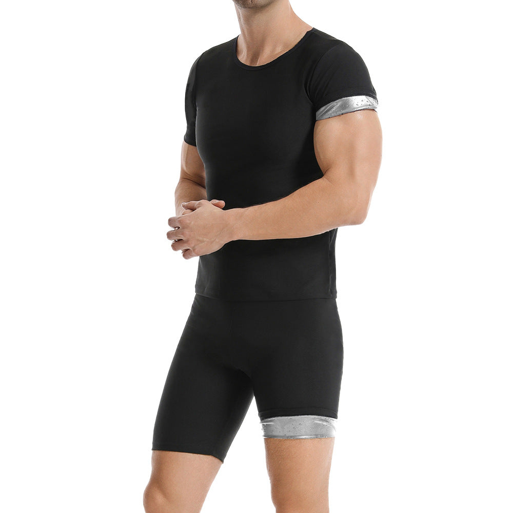 Men's Violently Sweat Suit Sports Short-sleeved Shorts Suit