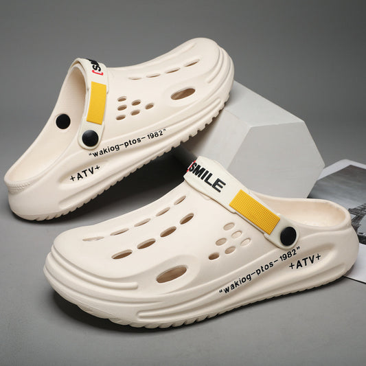Men’s Versatile Hole Shoes – Hollow-Out Indoor & Outdoor Clogs