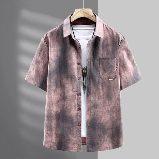 Plus-sized Casual Shirt Shorts Loose Two-piece Suit