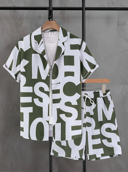 Men’s Ice-Breathable Summer Suit – Lightweight Short-Sleeve Shirt & Pants Set