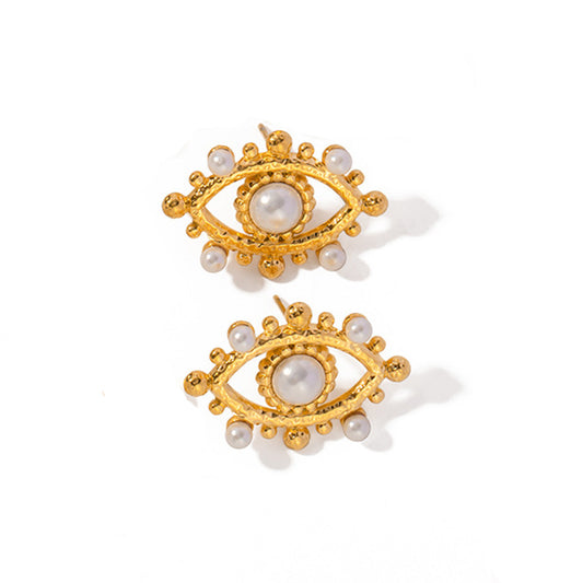 European And American Special Interest Light Luxury Lace Cutout Design Ear Studs