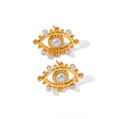 European And American Special Interest Light Luxury Lace Cutout Design Ear Studs