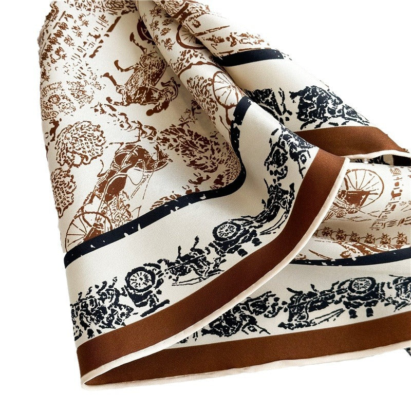 Twill Silk Scarf Women's Light Luxury