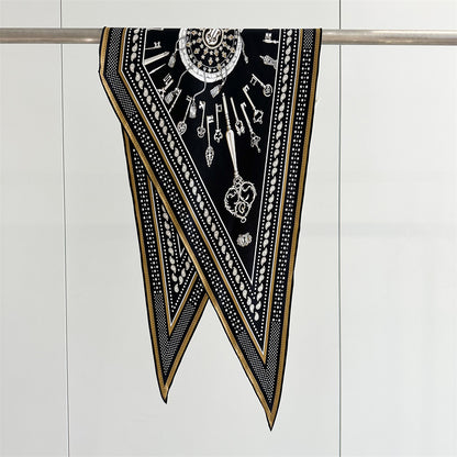 Twill Silk Scarf Women's Light Luxury
