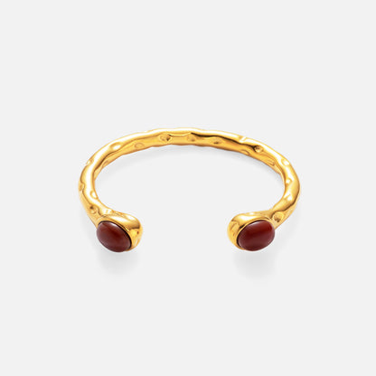 18K Real Gold Plated Titanium Steel INS Fashion Exquisite Zircon Opening Bracelet