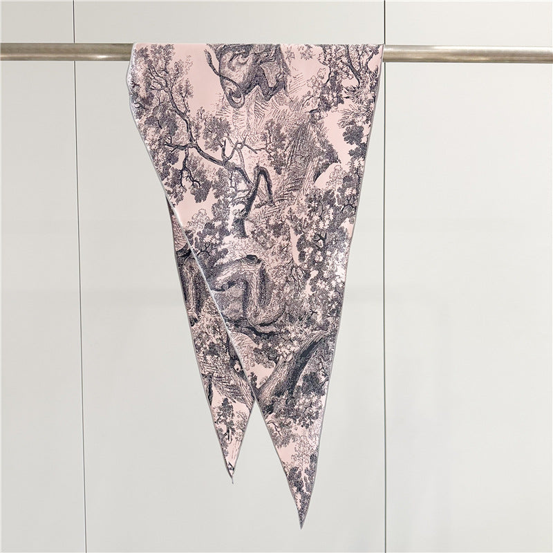 Twill Silk Scarf Women's Light Luxury
