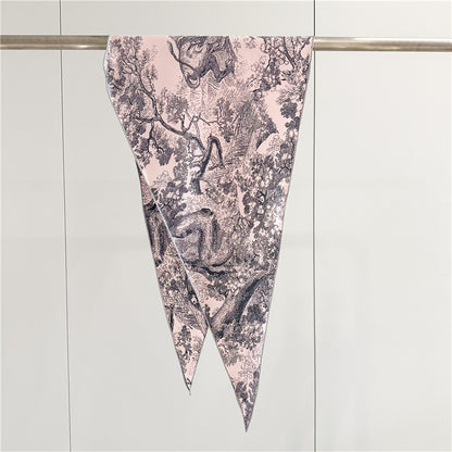 Twill Silk Scarf Women's Light Luxury