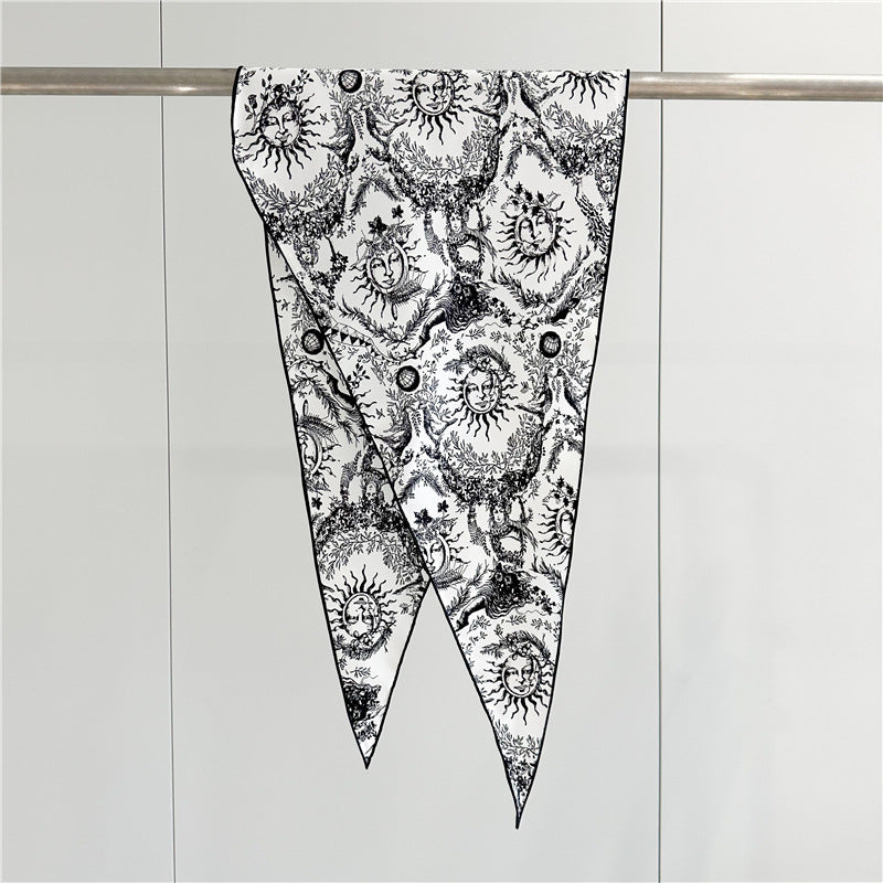 Twill Silk Scarf Women's Light Luxury