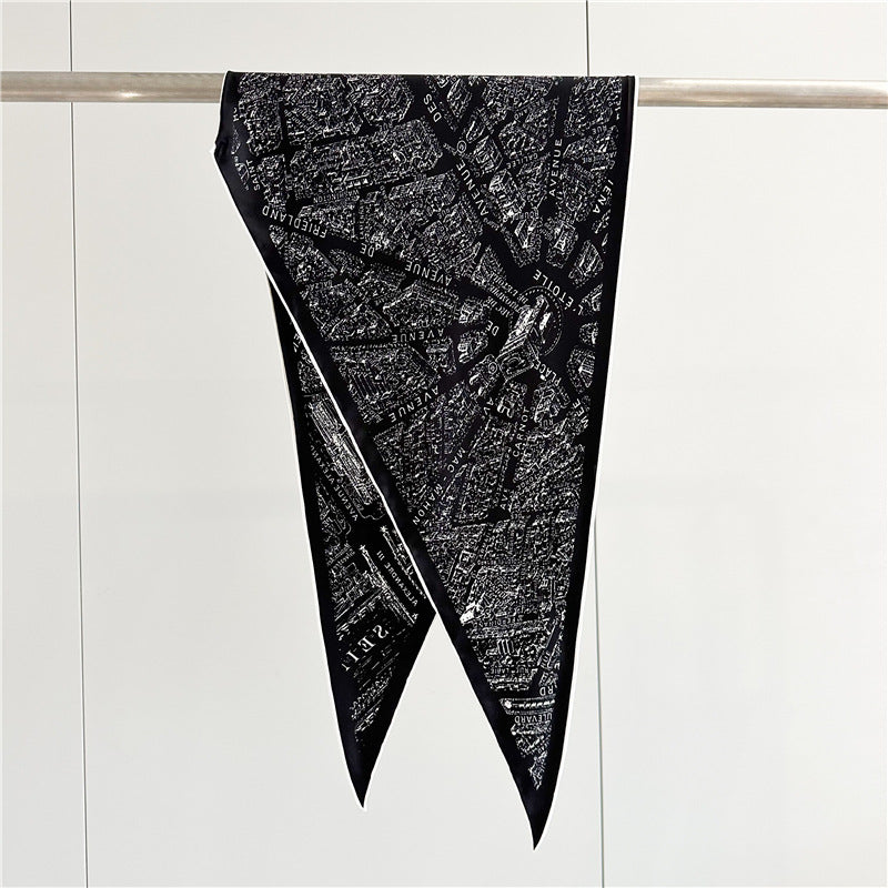 Twill Silk Scarf Women's Light Luxury