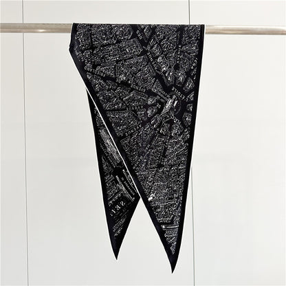 Twill Silk Scarf Women's Light Luxury